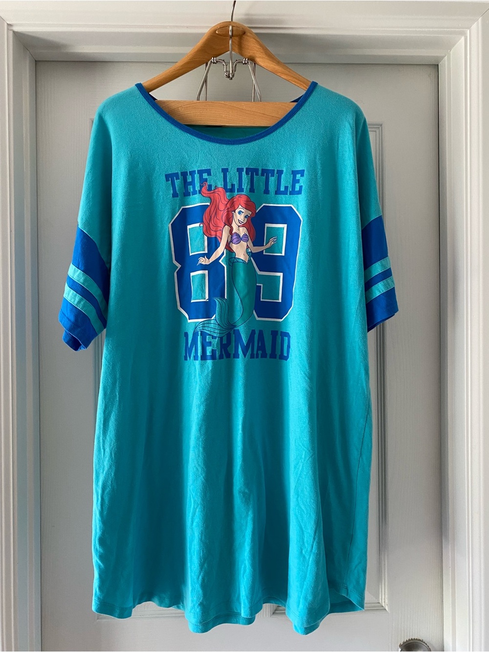 DISNEY PARKS Little Mermaid One Size Teal Nightgown  Dress Shirt